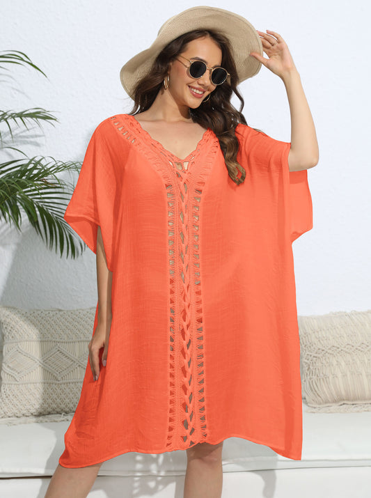 Robe ample à mailles crochet pour femme